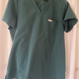 Caribbean Blue Figs Set—Medium top, Medium Tall Bottoms (Zamora Joggers)